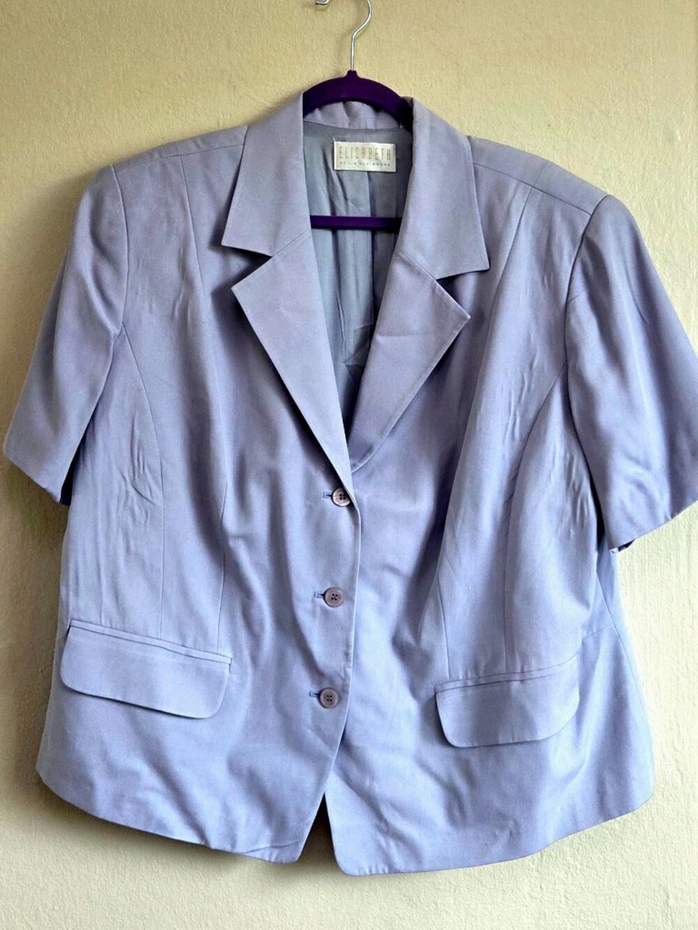 Vintage Elisabeth by Liz Claiborne Silk Blazer – Size 20 – Steel Blue 💙✨🧥
